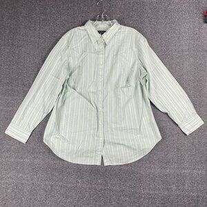 LRL Ralph Lauren Top Womens 1X Work Office Capsule Minimal Professional Staple